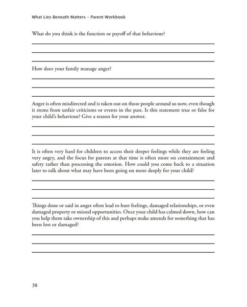 A Workbook for Parents of Tweens and Teens with ADHD | What Lies Beneath Matters