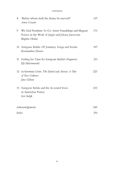 Antigone Kefala: New Australian Modernities