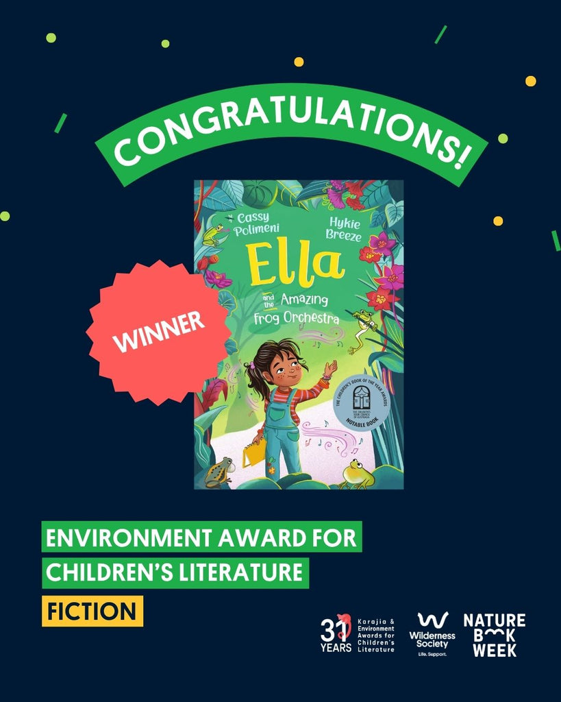 Ella and the Amazing Frog Orchestra wins the Wilderness Society's Environment Award for Children's Fiction Literature